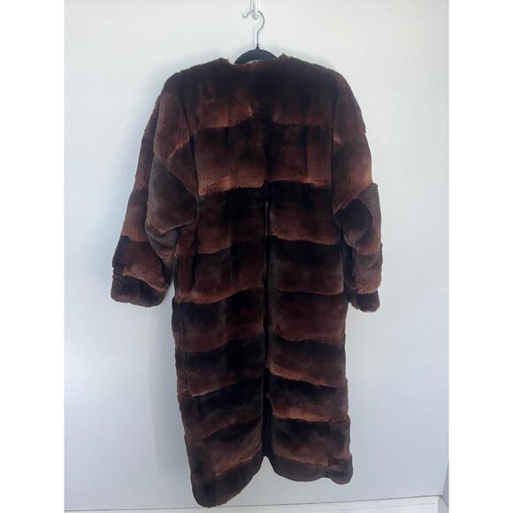 Robert Mann Furs Coat Women Large‎ Brown Mink Full Length Real Fur Vintage - Picture 2 of 12
